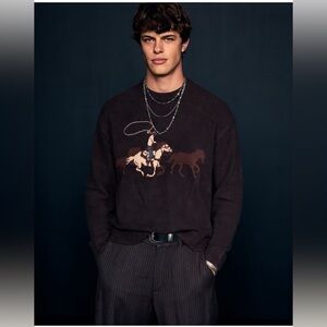 A&F Oversized Graphic Crew Sweater